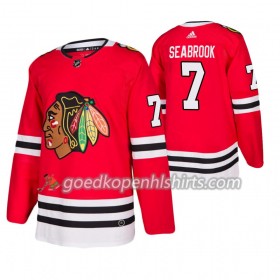 Chicago Blackhawks Brent Seabrook 7 Adidas 2019-2020 Rood Authentic Shirt - Mannen